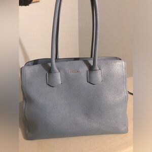 Furla Blue Leather Tote Bag 13x12